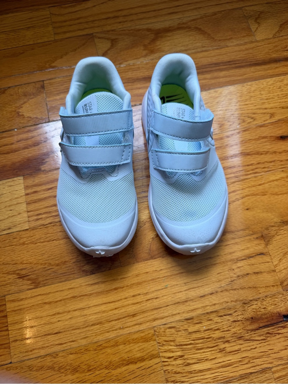 Nike Kids White Velcro Mesh Sneakers